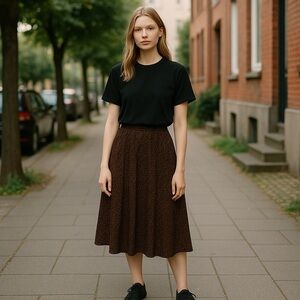 PIERRE CARDIN Vintage Women’s A-Line Rayon Skirt